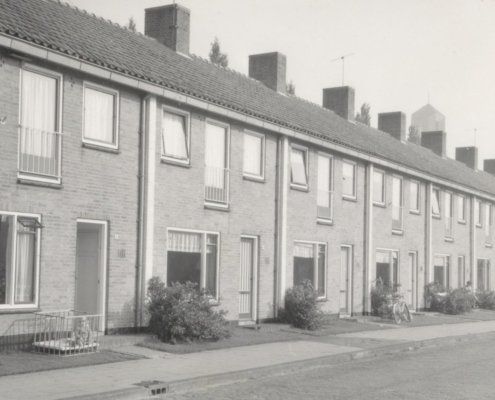 Beplanting van een openbare groenstrook aan de zuidzijde van de Duizendknoopstraat 1962