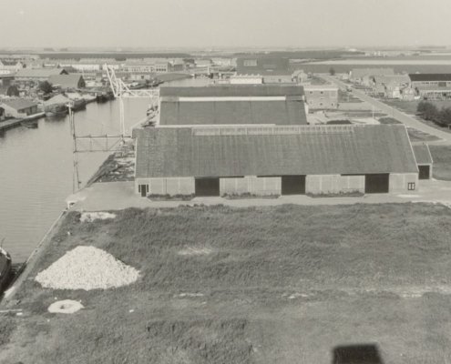 Het industrieterrein gezien vanaf de silo 1954