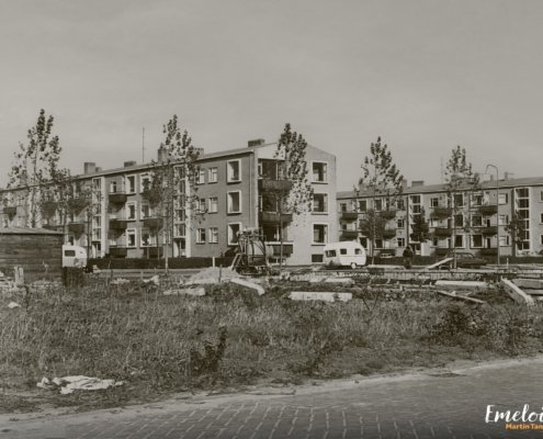 Jaren 60. De grond wordt bouwrijp gemaakt voor de bouw van dagwinkels in de Passage