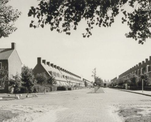 De Rietstraat. Gezien vanuit het noorden 1954