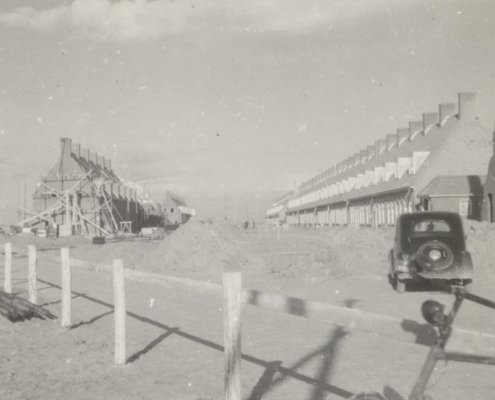 De gedeeltelijk gereedgekomen Rietstraat dec 1944