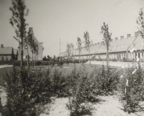 Het begin van de Rietstraat juli 1947