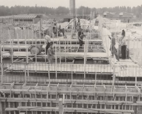 Bouw Dr. J.H. Jansen ziekenhuis 1960